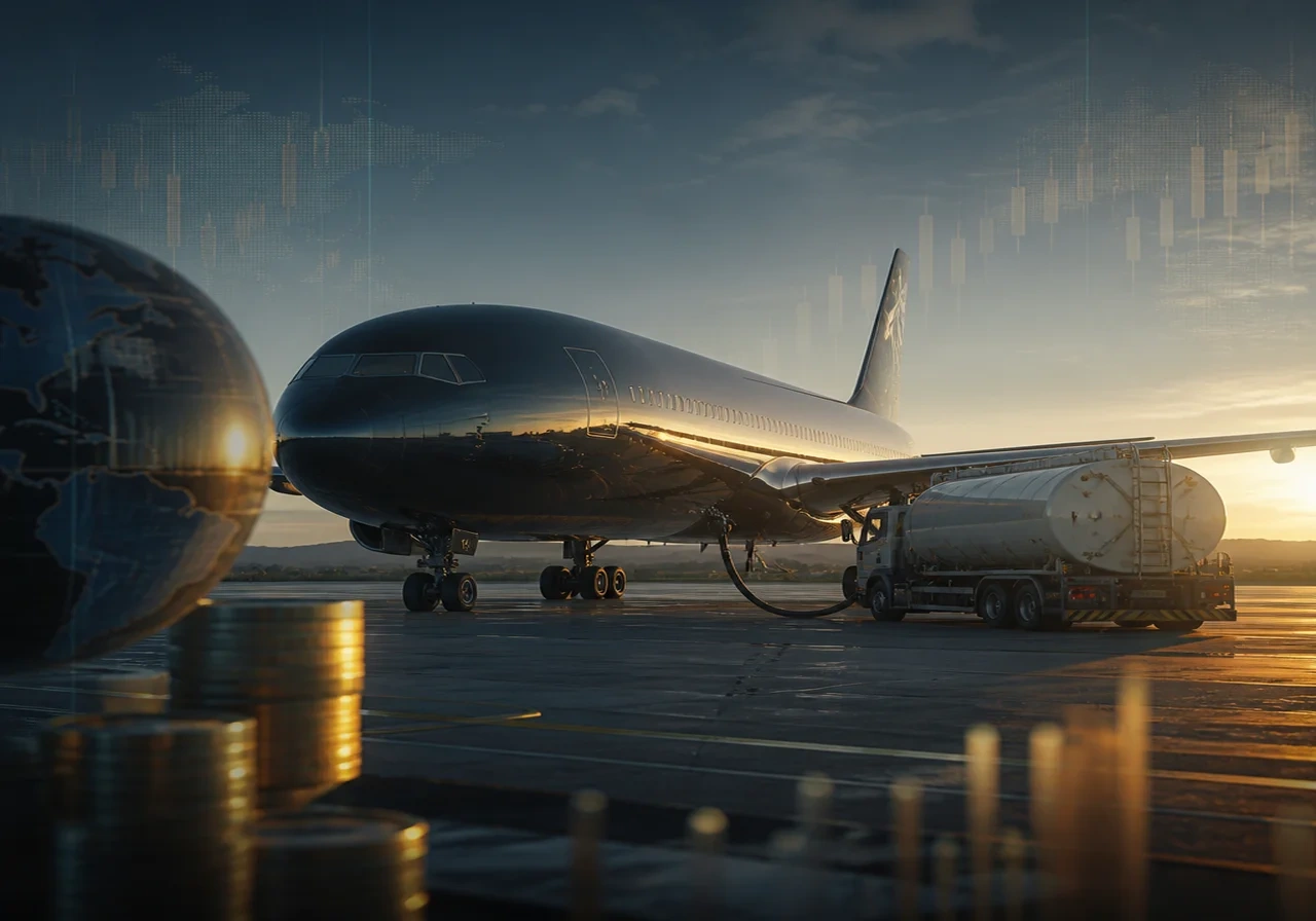Air New Zealand Boeing 787 on tarmac with fuel truck during refueling, golden hour lighting, editorial style.